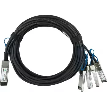 BLUEOPTICS Συμβατό Garland Technology QSFP28-4SFP28-Cable_1 BlueLAN Καλώδιο Breakout Direct Attach Παθητικό 100GBASE-CR4 QSFP28 σε 4x25GBASE-CR SFP28, 1m, AWG26 (QSFP28-4SFP28-Cable_1-BL)