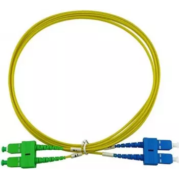 BlueOptics διπλό καλώδιο patch οπτικών ινών SC-UPC σε SC-APC μονότροπο OS2 2 μέτρα