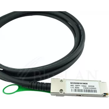 BlueOptics LSWM1QSTK0 Συμβατό BlueLAN QSFP καλώδιο Direct Attach, 40GBASE-CR4, 1m, 30AWG