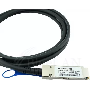 BlueOptics DAC-Q28-4SFP28-25G-1M Συμβατό BlueLAN QSFP28 DAC SC282701L1M26 καλώδιο InfiniBand 4xSFP28 μαύρο