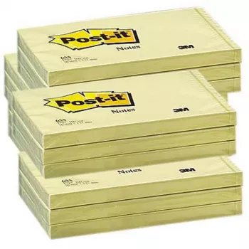 3M Post-It Super Sticky Notes 655-CY, ορθογώνιες, κίτρινο καναρινιού, 127 mm x 76 mm, 90 φύλλα, πιστοποιημένο PEFC