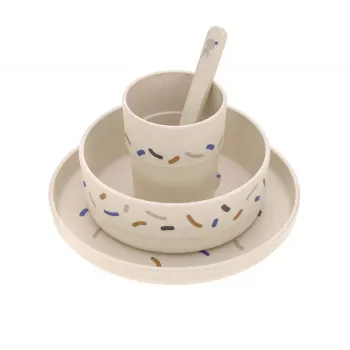 Lassig Little Mateys Σετ τραπεζιού 5 τεμ. Royal Blue - Πιάτο, μπολ, ποτήρι, κουτάλι, πιρούνι