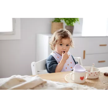 Lassig Happy Rascals Heart Lavender σετ παιδικών πιάτων 5 τεμ.
