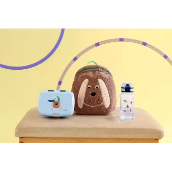 LASSIG Tritan παγούρι 420 ml Tiny Team Dog μεντα/μπλε