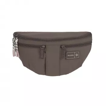 PALOPA Emma τσάντα λιχουδιών σκύλου Fanny Pack Crinkled Nylon Chocolate