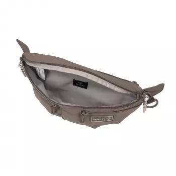 PALOPA Emma τσάντα λιχουδιών σκύλου Fanny Pack Crinkled Nylon Chocolate