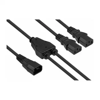 Kabelmeister Καλώδιο διανομής τροφοδοσίας Y C14 σε 2x C13, 0,2 m, Μαύρο