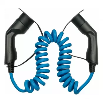 KABELMEISTER Mode 3 Type 2 Καλώδιο φόρτισης EV 11 kW 16 A 3-φασικό σπιράλ 5 m Μαύρο