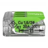 WAGO 221-423 συμπαγής συνδετήρας 3-αγωγών, 4 mm², διαφανές
