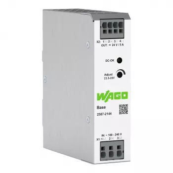 WAGO 2587-2144 πρωτεύον τροφοδοτικό μετάβασης Βάση 1-φασικό, 24 VDC, 5 A, 120 W, ράγας DIN