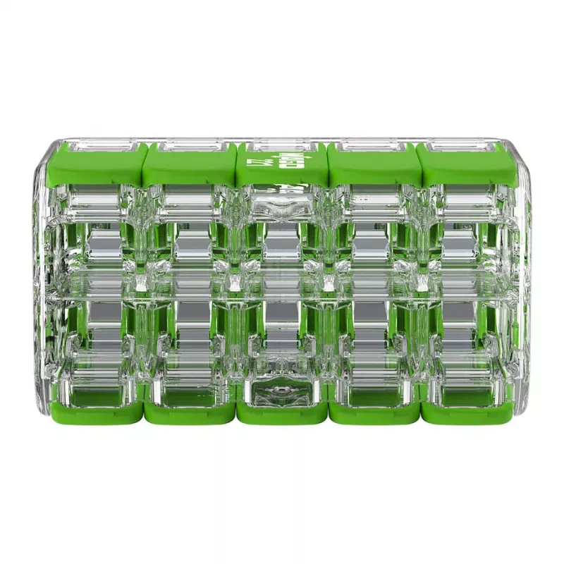 WAGO 221-430 COMPACT συνδετήρας 2-αγωγών, 0,2-4 mm², 15 τεμ., Green Range