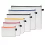 FolderSys Σετ 6 θηκών εγγράφων με φερμουάρ - A6, B6, A5, B5, A4, B4 - διαφανές