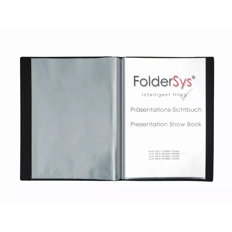 FolderSys Βιβλίο παρουσίασης A4 μαύρο 20 θήκες