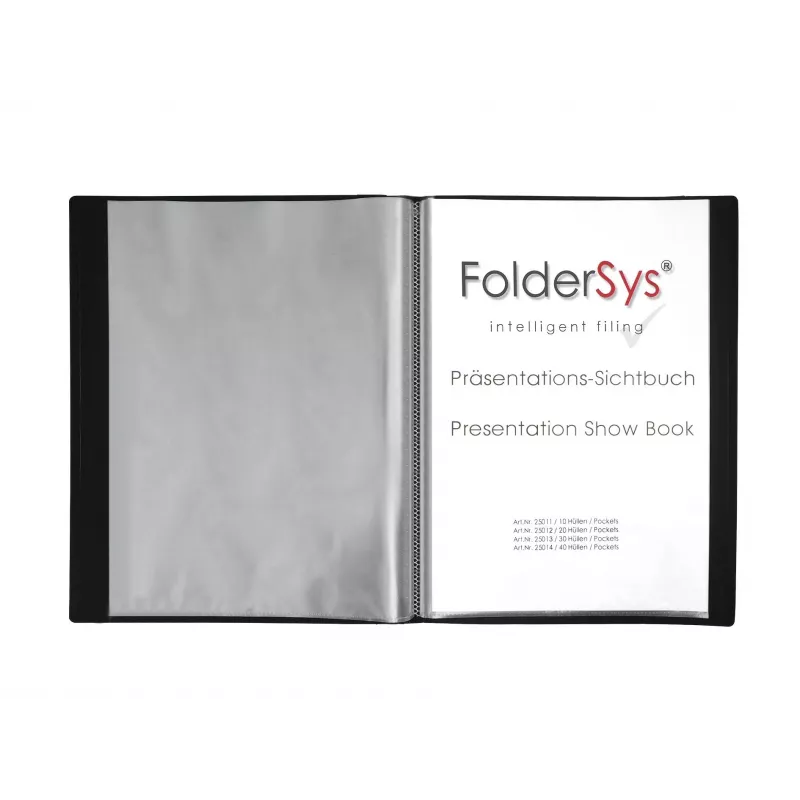 Foldersys Βιβλίο παρουσίασης A4 μαύρο 40 θήκες