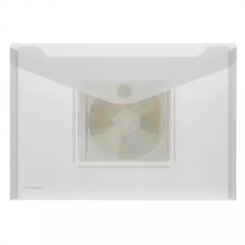 FolderSys Θήκη A4 οριζόντια με θήκη CD/Jewel Case, διάφανη, συσκευασία 10 τεμ.