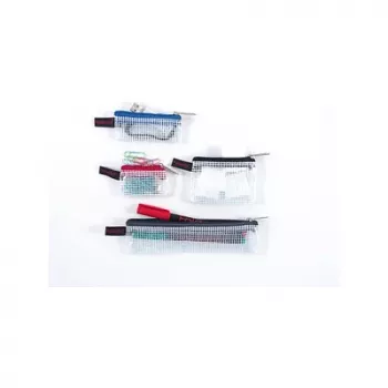 FolderSys Σετ 4 Θηκών με Φερμουάρ 1x 170x40 mm Γκρι 3x 80x55 mm Μαύρο/Γκρι