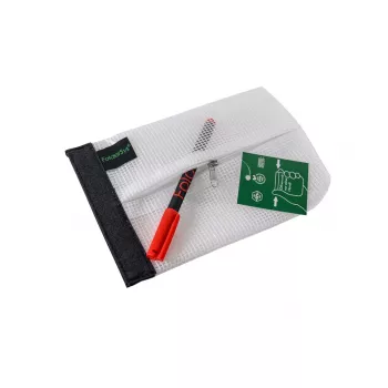 FolderSys SnapBag DIN A6 διαφανής θήκη εγγράφων χωρίς PVC με μαύρη ραφή