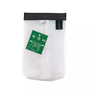 FolderSys SnapBag DIN A6 διαφανής θήκη εγγράφων χωρίς PVC με μαύρη ραφή