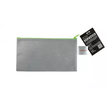 FolderSys θήκη με φερμουάρ DL γκρι αδιαφανής από μη υφαντό PP 120 x 220 mm