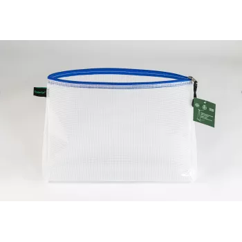 Foldersys θήκη εγγράφων με φερμουάρ A4 διαφανής/μπλε 0,28 mm 1 τεμ.