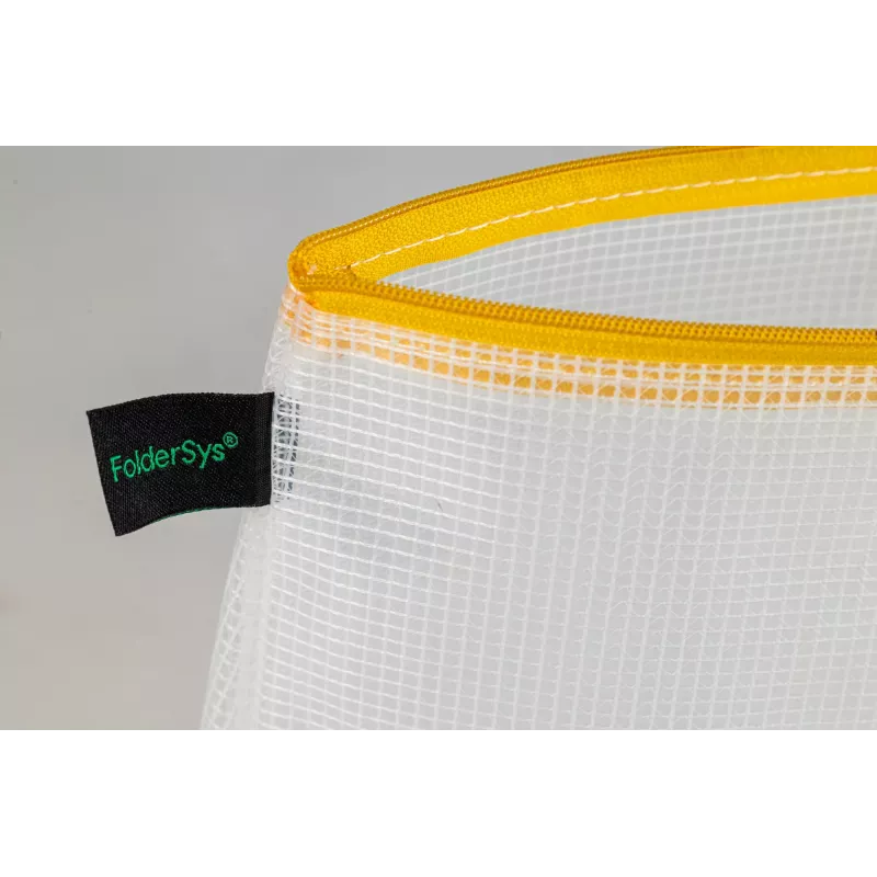 FolderSys θήκη εγγράφων με φερμουάρ A5 διαφανές/κίτρινο 0,28 mm 1 τεμ.