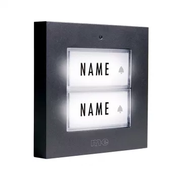 M-E MODERN-ELECTRONICS KTB-2 A κουδούνι πόρτας 2 οικογενειών ανθρακί φωτιζόμενο