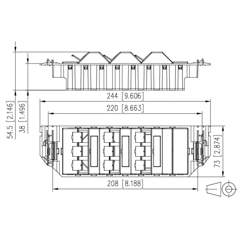 METZ CONNECT RJ45 Keystone Module Cat.6A θωρακισμένο Μαύρο συσκευασία 1 τεμ.