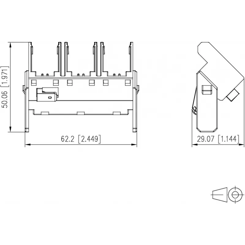METZ CONNECT BTR E-DAT subway Πλαίσιο Module 3 Θυρών - Πλαίσιο για Συνδέσεις