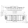 MetzConnect E-DAT subway 6x8(8) GB3 Κενή Μονάδα Σύνδεσης Δεδομένων - Cat6 - 6x RJ45 - Λευκό Μαργαριταρένιο - Χωρίς Modules (1309360601-E)