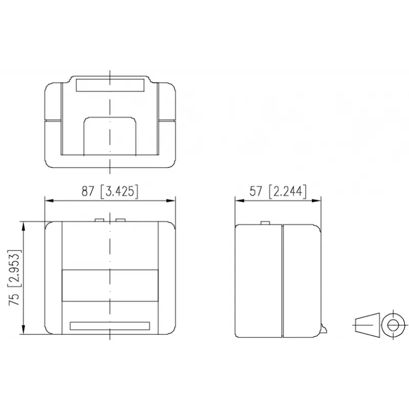 METZ CONNECT E-DAT Modular Θήκη με 12 Θύρες, Ανοιχτό Γκρι (RAL 7035), IP20, κενή
