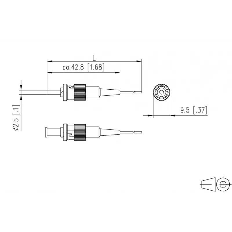 METZ CONNECT 150M1AO0020E Καλώδιο Patch Οπτικής Ίνας OM3 ST/PC 2 m Multi