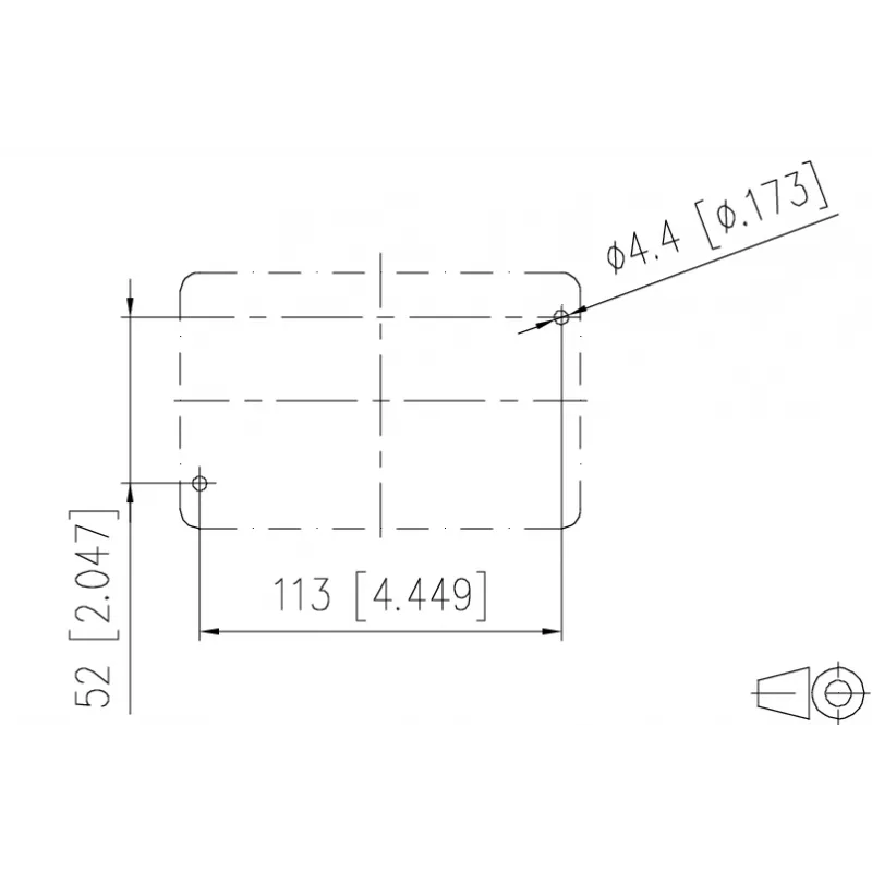 METZ CONNECT E-DAT Industry IP67 V5 επιτοίχια πρίζα δικτύου 2 θυρών, αλουμίνιο, γκρι (1401060320ME)
