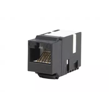 METZ CONNECT 130A10-29-I-B1 Επίπεδη Μαύρη Υποδοχή RJ45 Cat6A Θωρακισμένη Keystone Module