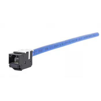 METZ CONNECT 130A10-29-I-B1 Επίπεδη Μαύρη Υποδοχή RJ45 Cat6A Θωρακισμένη Keystone Module