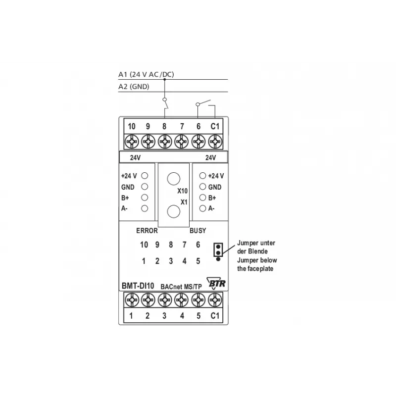 METZ CONNECT BMT-DI10 BACnet MS/TP Module Ψηφιακών Εισόδων 10 Είσοδοι