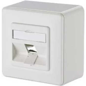 METZ CONNECT BTR 130B10D10002-E Πρίζα Δικτύου 1 Θύρας Επιτοίχια, κενή, Καθαρό Λευκό, 85x85x43mm