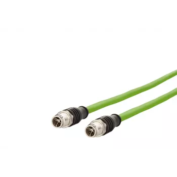 METZ CONNECT M12 Industrial Ethernet Patchkabel, Cat.6A, 10m, πράσινο