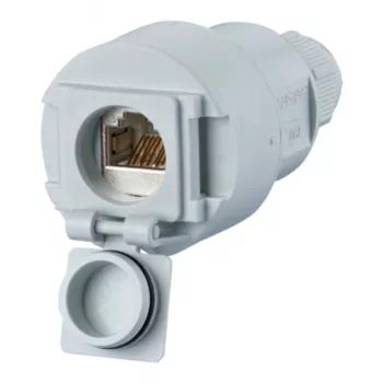 Metz Connect Cat.6A RJ45 ζεύκτης 1-Port ανοιχτό γκρι 1309515003-E
