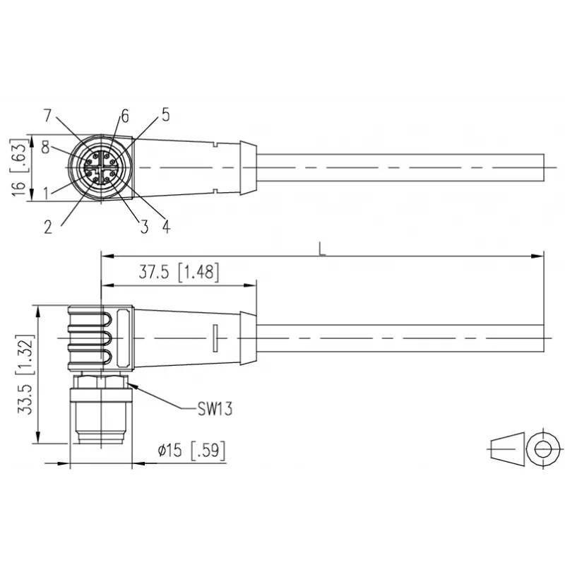METZ CONNECT 142M2X90050 Καλώδιο patch Cat6a M12 5 m μαύρο