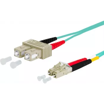 METZ CONNECT OpDAT Patchkabel SC Duplex σε LC Duplex OM3 5m Aqua