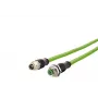 METZ CONNECT 142M2X12020 - 2 m - Cat6a - M12 - M12 - πράσινο