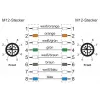 METZ CONNECT M12-M12 8-polig X-kodiert Schleppkette 10 m