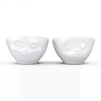 FIFTYEIGHT PRODUCTS Σετ Μικρών Μπολ 100ml Grinning & Kissing White