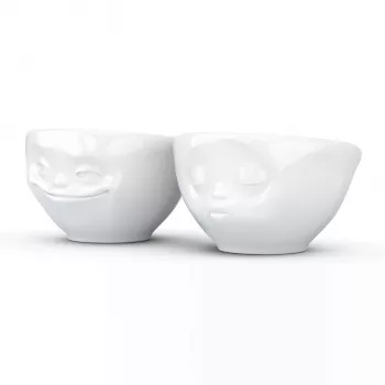FIFTYEIGHT PRODUCTS Σετ Μικρών Μπολ 100ml Grinning & Kissing White