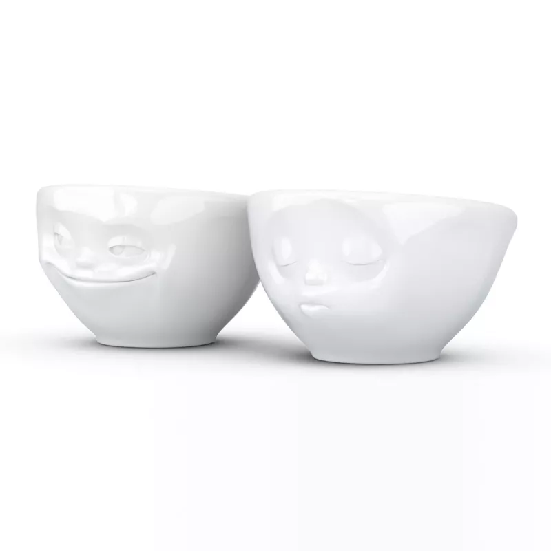 FIFTYEIGHT PRODUCTS Σετ Μικρών Μπολ 100ml Grinning & Kissing White