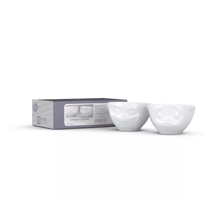 FIFTYEIGHT PRODUCTS Σετ Μικρών Μπολ 100ml Grinning & Kissing White