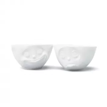 FIFTYEIGHT PRODUCTS Σετ Μπολ 200ml - Happy & Oh Please White