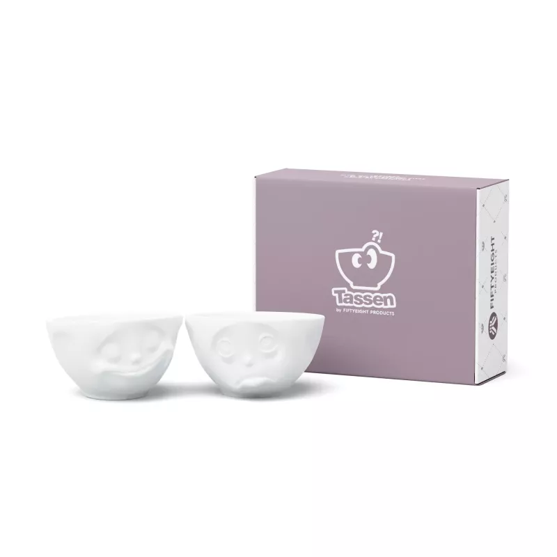 FIFTYEIGHT PRODUCTS Σετ Μπολ 200ml - Happy & Oh Please White