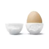 FIFTYEIGHT PRODUCTS Σετ Ποτηριών Αυγού Νο. 3 - Happy & Grumpy White