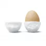 FIFTYEIGHT PRODUCTS Σετ Ποτηριών Αυγού Νο. 3 - Happy & Grumpy White